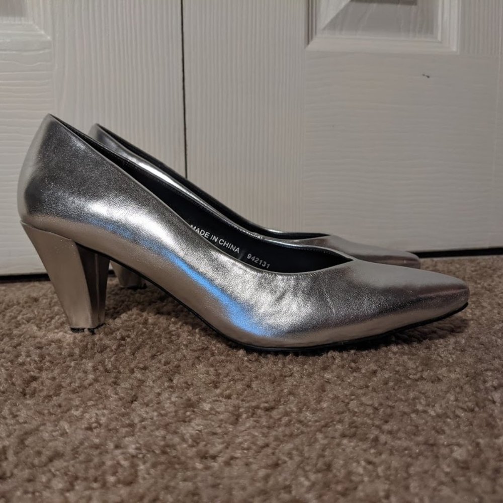 Silver ASOS Pumps